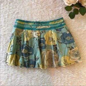 Urban Outfitters Floral Skirt - Blue and Yellow